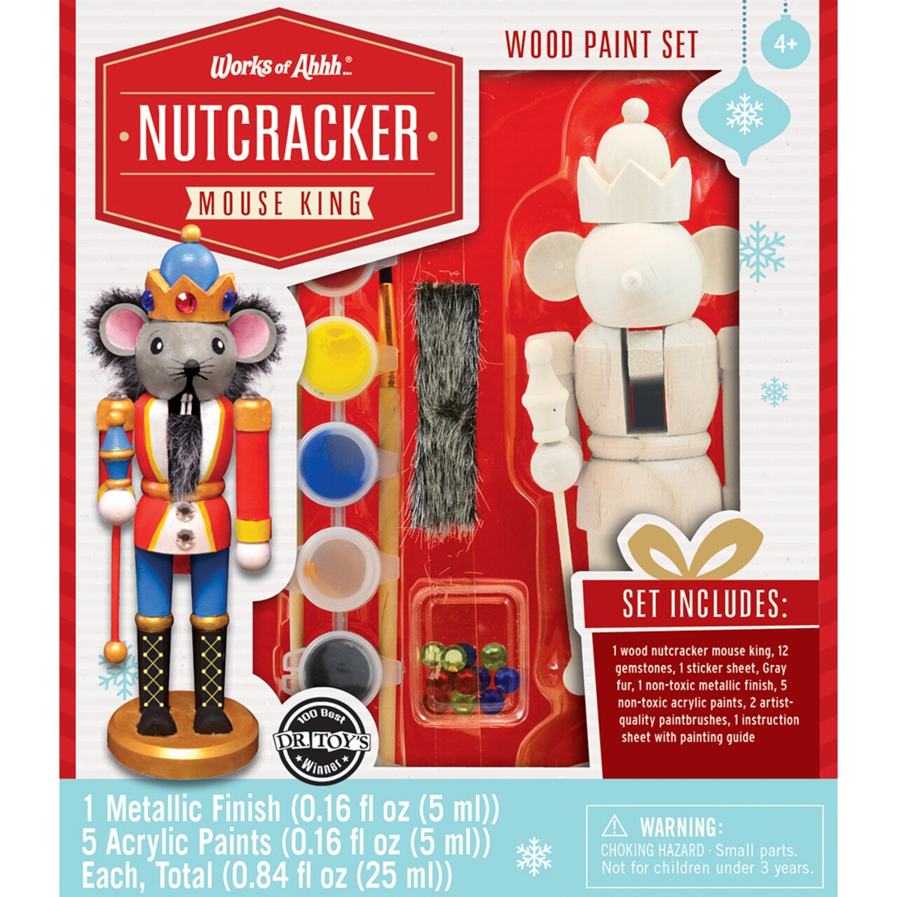 MasterPieces Works of Ahhh Holiday Craft Set - Nutcracker Mouse King Wood Paint Kit